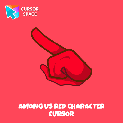Among Us Red Character cursor